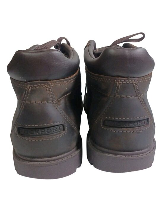NEW Rockport Men\'s 10 Rugged Bucks Waterproof Chukka Boot DARK TAN COLOR main image 9